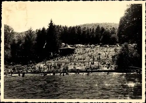 Foto Ak Bad Lauterberg im Harz, Blick auf den Badestrand