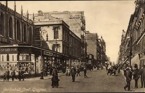 Ak Glasgow Schottland, Sauchiehall Street