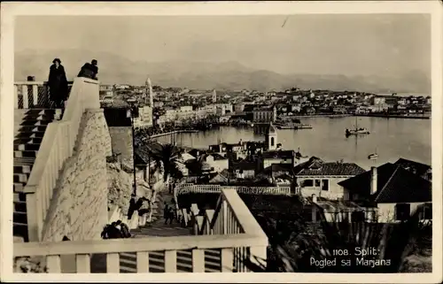 Ak Split Kroatien, Pogled sa Marjana, Panoramablick auf die Stadt