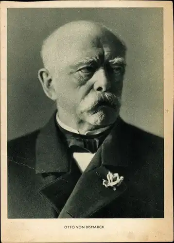 Ak Fürst Otto von Bismarck, Portrait im Anzug