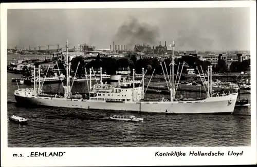 Ak Dampfer MS Eemland, Königlich Holländischer Lloyd