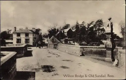 Ak Ross on Wye Herefordshire England, Wilton Bridge, Old Sundial