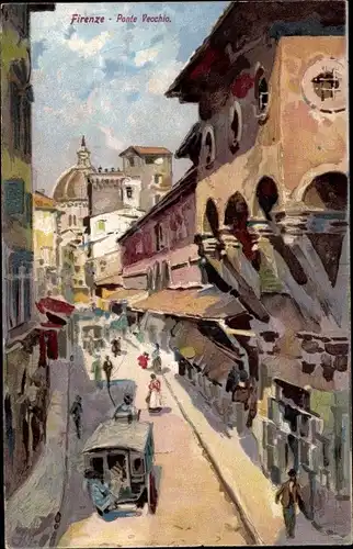 Künstler Ak Firenze Florenz Toscana, Ponte Vecchio