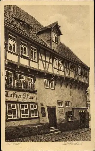 Ak Lutherstadt Eisenach in Thüringen, Lutherstube, Straßenansicht