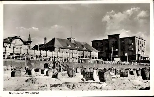 Ak Westerland auf Sylt, Strandpartie