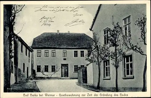 Ak Bad Berka in Thüringen, Goethewohnung