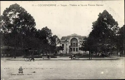 Ak Saigon Cochinchine Vietnam, Theatre, Square Francis Garnier