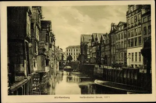 Ak Hamburg Mitte Altstadt, Holländischer Brook