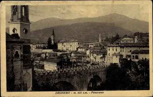 Ak Dronero Piemonte, Panorama, ponte