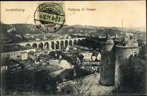 Ak Luxemburg, Faubourg de Clausen, Viaduc