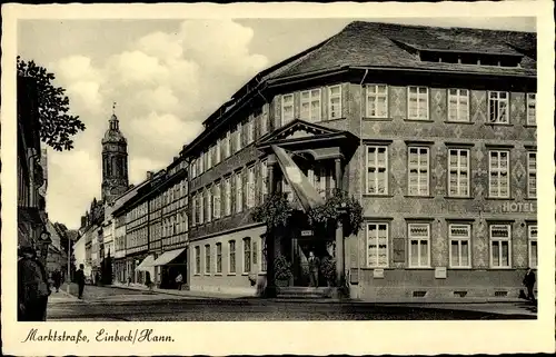 Ak Einbeck in Niedersachsen, Marktstraße, Hotel