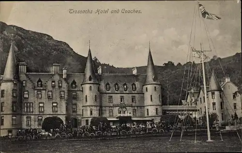 Ak Stirling Schottland, Trossachs Hotel and Coaches