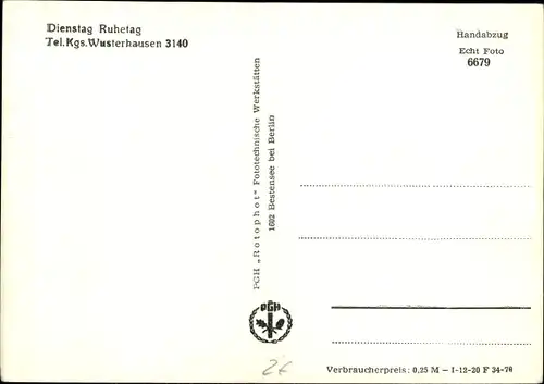 Ak Königs Wusterhausen in Brandenburg, HOG Seeschlösschen, Neue Mühle