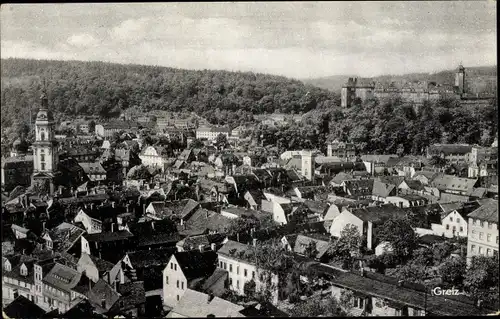 Ak Greiz in Thüringen, Panorama vom Ort