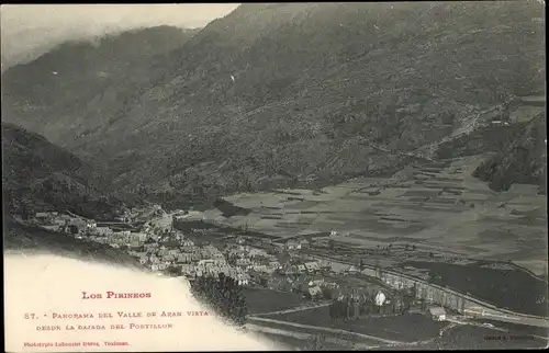 Ak Val d’Aran Katalonien Spanien, Los Pirineos, Panorama de Valle de Aran Vista