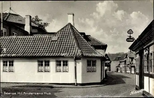 Ak Odense Dänemark, H. C. Andersens Haus, Restaurant