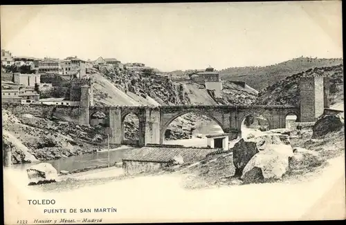 Ak Toledo Kastilien La Mancha Spanien, Puente de San Martin