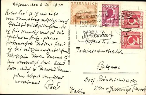 Ak Hall in Tirol, Nagglburg, Straßenansicht