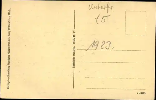 Ak Rothenfels Unterfranken, Deutsches Quickbornhaus, Burg Rothenfels, Schlafsaal