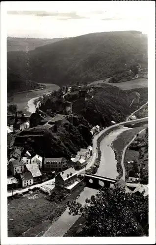 Ak Esch Sauer Luxemburg, Panorama vom Ort