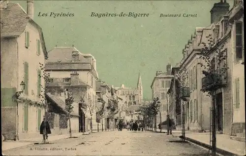 Ak Bagnères de Bigorre Hautes Pyrénées, Boulevard Carnot