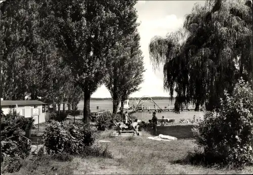 Ak Seehof in Mecklenburg, Partie im Schwimmbad, Liegewiese