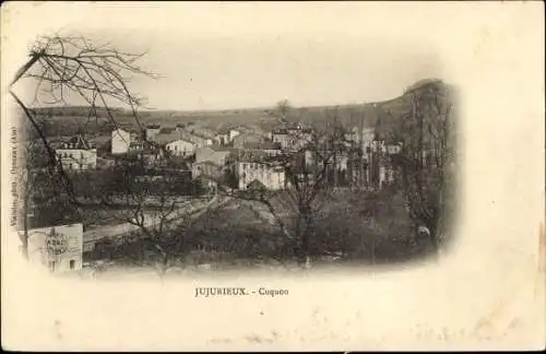 Ak Jujurieux Ain, Cuquon, Panoramaansicht von Ortschaft und Umgebung