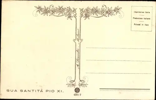 Ak Papst Pius X., Giuseppe Melchiorre Sarto