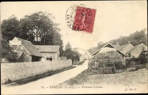 Ak Etrechy Essonne, Fontaine Liveau, Haras