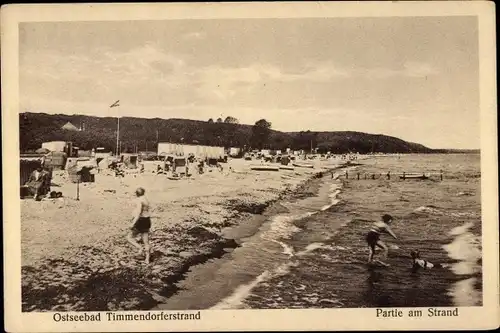 Ak Timmendorfer Strand in Ostholstein, Partie am Strand