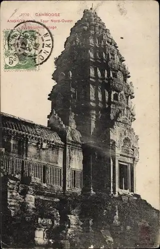 Ak Kambodscha, Angkor Wat, Tour Nord Ouest du troisieme etage
