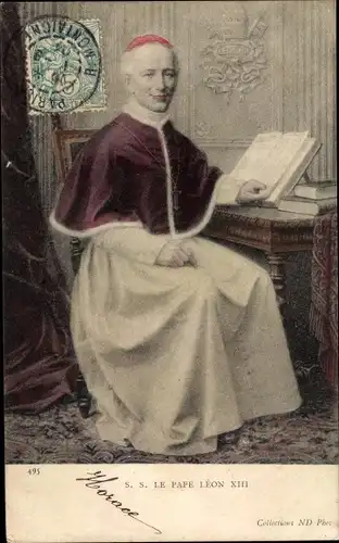 Ak Papst Leo XIII., Vincenzo Gioacchino Pecci