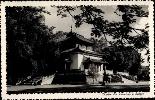 Ak Saigon Cochinchine Vietnam, Temple des souvenirs