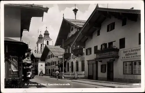 Ak St. Johann in Tirol, Speckbacherstraße, Spar- und Darlehens Kassenverein