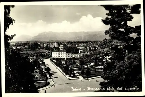 Ak Udine Friuli Venezia Giulia, Panorama visto dal Castello