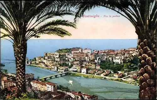 Ak Ventimiglia Liguria, Fra le palme