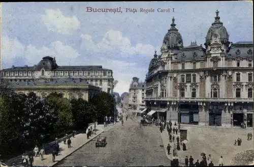 Ak București Bukarest Rumänien, Piata Regele Carol I