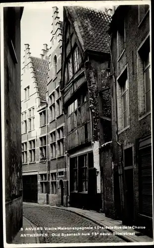 Ak Antwerpen Anvers Flandern, Old Spaansch Huis