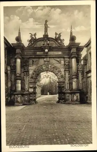 Ak Bückeburg im Kreis Schaumburg, Schlosstor