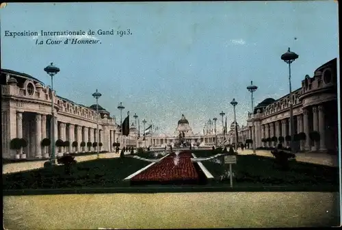 Ak Belgien, Exposition Internationale de Gand 1913, La Cour d' Honneur