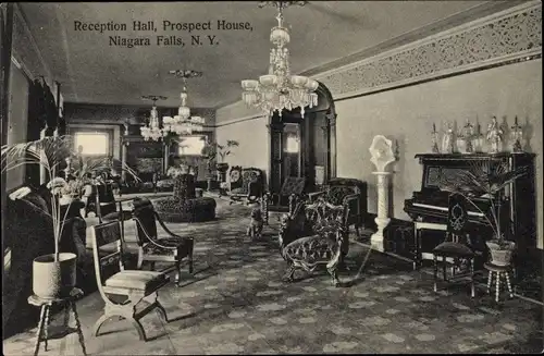 Ak Niagara Falls New York USA, Reception Hall, Prospect House