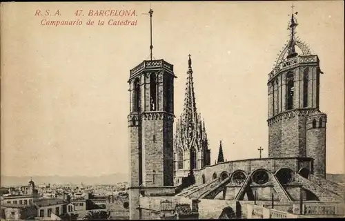 Ak Barcelona Katalonien, Campanario de la Catedral