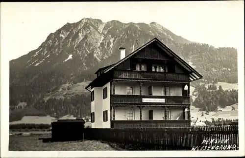 Foto Ak Oberstdorf im Oberallgäu, Pension Wiesengrund, B. Hau, Gebirge