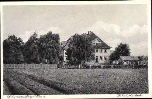 Ak Hermannsburg Südheide Niedersachsen, Volkshochschule, Feld