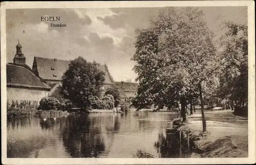 Ak Egeln Sachsen Anhalt, Domäne, Wasserpartie