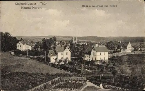 Ak Bad Klosterlausnitz in Thüringen, Blick vom Waldhaus zur Köppe