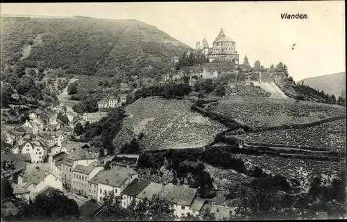 Ak Vianden Luxemburg, Vue générale