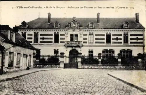 Ak Villers Cotterêts Aisne, Ecole de Garcons