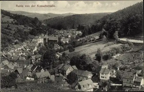 Ak Ruhla in Westthüringen, Panorama von der Knaudtstraße aus