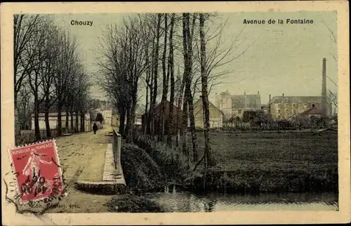 Ak Chouzy Loir et Cher, Avenue de la Fontaine